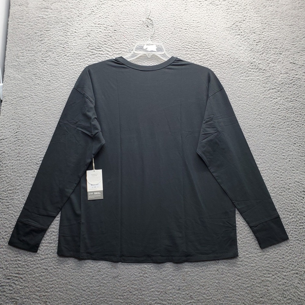 VUORI Feather T-Shirt Womens Medium Washed Black Long Sleeve Crew Neck VW1028 - Picture 2 of 6